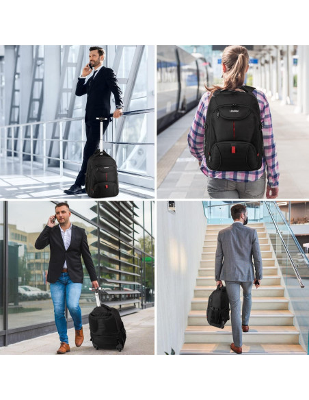 Mochila Rodante LIGSAN 45L para Laptop 43.94 cm Negra Mochila Rodante LIGSAN 45L para Laptop 43.94 cm Negra
