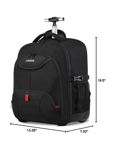Mochila Rodante LIGSAN 45L para Laptop 43.94 cm Negra