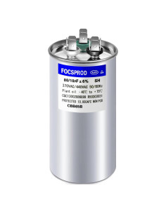 Capacitor AC Doble Función 80+10 uF 370/440V CBB65