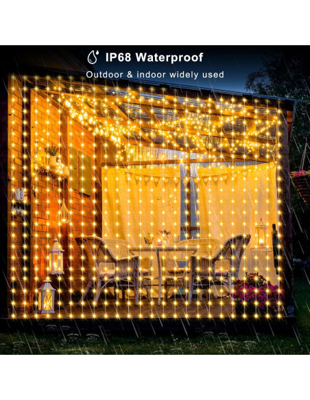 Luces de Cortina Inteligentes RGB 2.44m x 1.83m LumBelle 144LED Luces de Cortina Inteligentes RGB 2.44m x 1.83m LumBelle 144LED