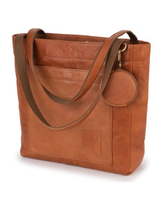 Bolso Tote de Cuero Genuino Berliner Bags Sevilla 40x35cm
