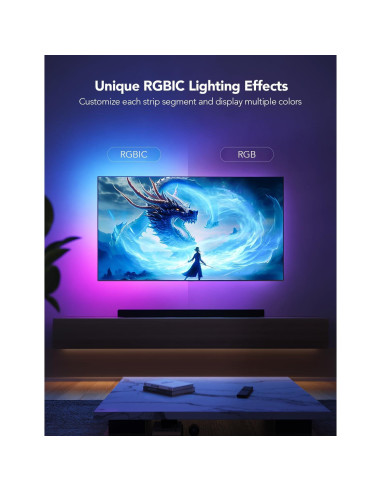 Tira de Luz LED Govee para TV 40-50" RGBIC Control App