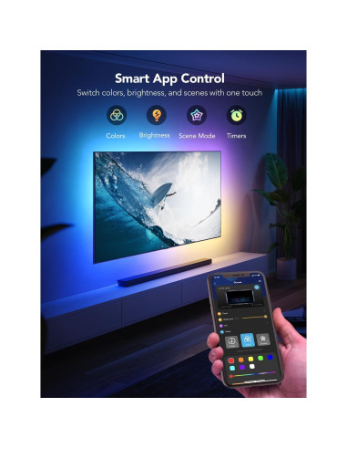 Tira de Luz LED Govee para TV 40-50" RGBIC Control App