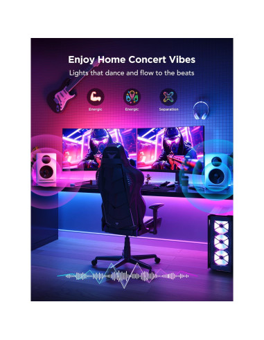 Tira de Luz LED Govee para TV 40-50" RGBIC Control App