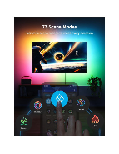 Tira de Luz LED Govee para TV 40-50" RGBIC Control App