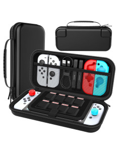 Funda HEYSTOP para Nintendo Switch y OLED 2021, Negra