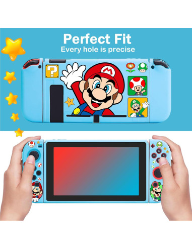 Funda Protectora Kawaii para Nintendo Switch - Mano Azul