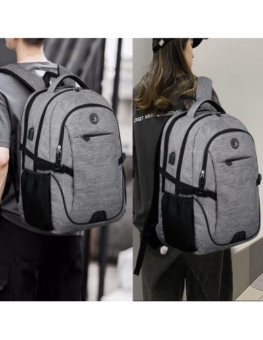 Mochila Antirrobo SHRRADOO 17" USB para Portátil y Viaje