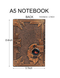 Cuaderno de cuero A5 Wunhunew Dragón 200 páginas 2
