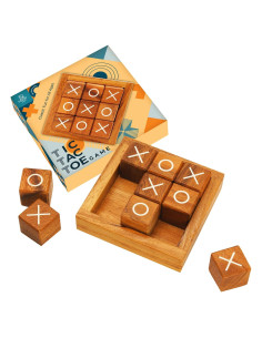 Juego de Tres en Raya BSIRI de Madera 10.16 cm para Niños y Adultos