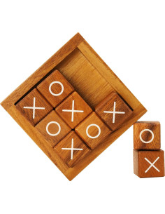 Juego de Tres en Raya BSIRI de Madera 10.16 cm para Niños y Adultos 2