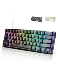 Teclado Mecánico OUPARY 61 Teclas RGB Compacto Negro