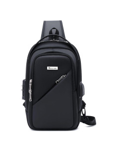 Mochila de Senderismo DUSLANG 13L con Carga USB - Negra