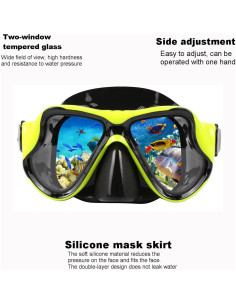 Equipo de Snorkel DIPUKI 6915 Máscara y Tubo Seco 2