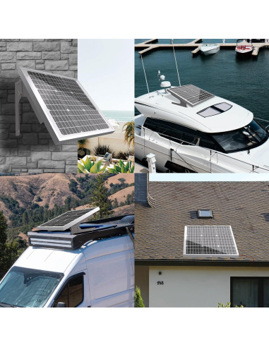 Panel Solar SOLPERK 50W 12V + Controlador y Soporte Ajustable