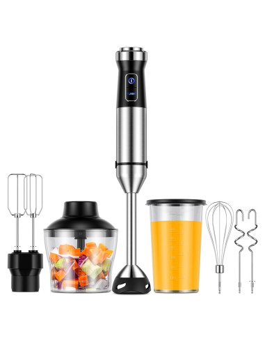 Batidora de Inmersión GDOR 1000W 6 en 1 Acero Inoxidable