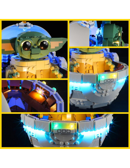 Kit de Luz BOOZUU para LEGO 75403 Grogu con Pram Flotante