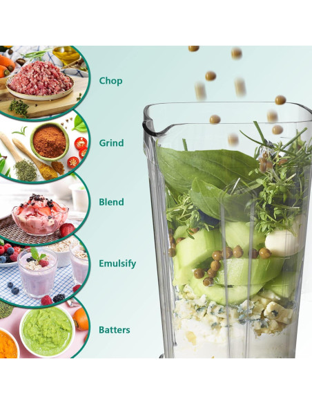 Licuadora OMMO 1800W 3.8L Acero Inoxidable Libre BPA Licuadora OMMO 1800W 3.8L Acero Inoxidable Libre BPA