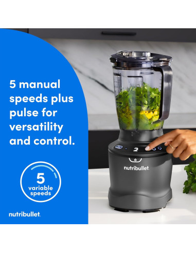 Licuadora NutriBullet SmartSense 1400W 5 Velocidades - Gris