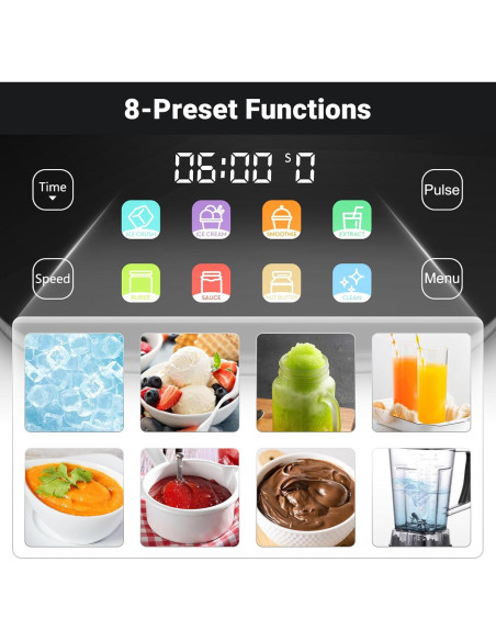 Licuadora Profesional AMZCHEF 2000 W 2 L 10 Velocidades