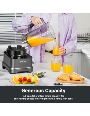 Licuadora Profesional AMZCHEF 2000 W 2 L 10 Velocidades