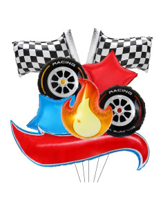 8 Globos Temáticos de Carreras MFYHMY para Fiesta Infantil