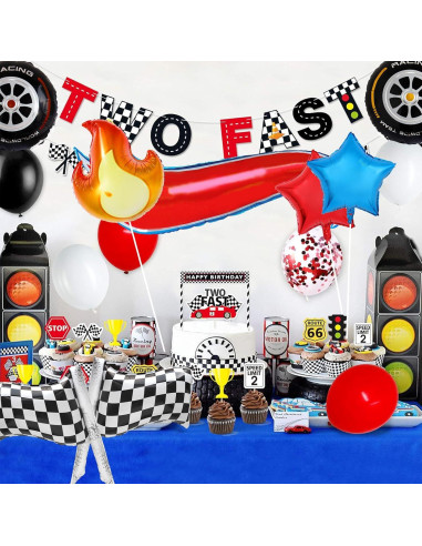 8 Globos Temáticos de Carreras MFYHMY para Fiesta Infantil