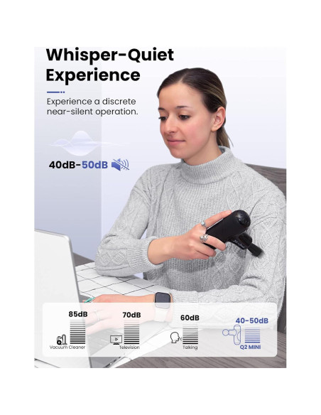 Pistola de Masaje BOB Y BRAD Q2 Mini Compacta y Silenciosa