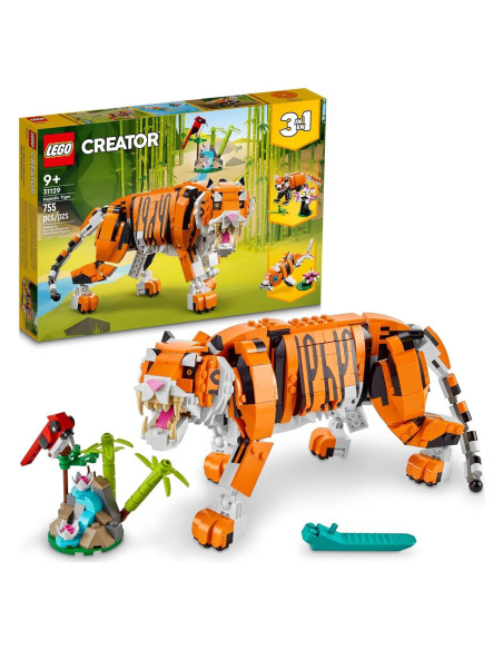LEGO Creator 3 en 1 Tigre Majestuoso 31129 - Juguete 755 Piezas