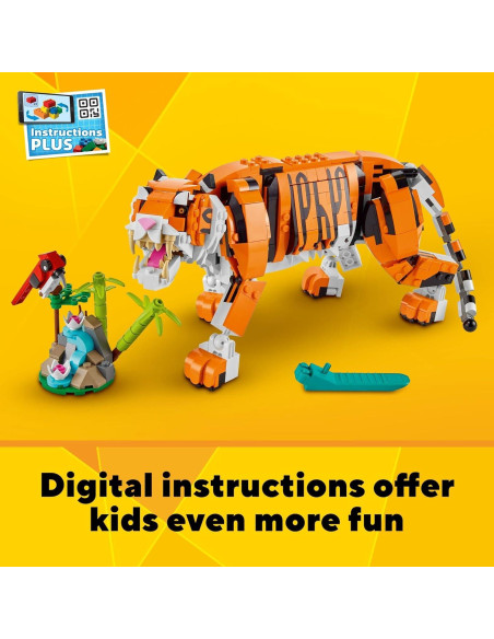LEGO Creator 3 en 1 Tigre Majestuoso 31129 - Juguete 755 Piezas