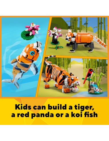 LEGO Creator 3 en 1 Tigre Majestuoso 31129 - Juguete 755 Piezas
