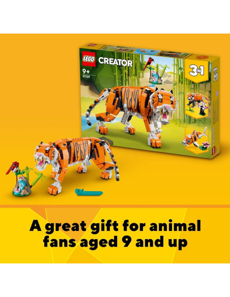 LEGO Creator 3 en 1 Tigre Majestuoso 31129 - Juguete 755 Piezas