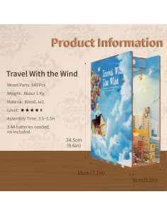 Kit DIY Tonecheer Casa Voladora 3D con Luz LED 2