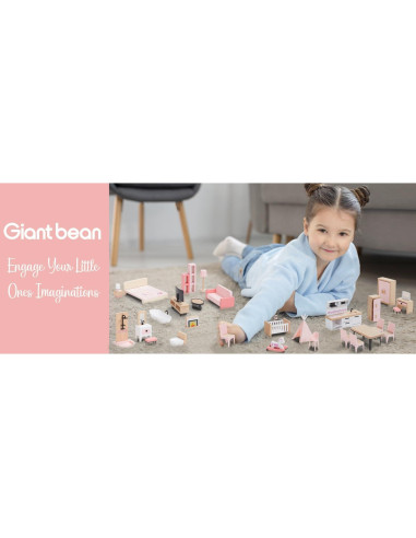 Conjunto de Muebles de Casa de Muñecas Goli Toys 32 Piezas