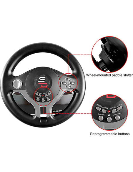 Volante de Carreras Subsonic SV250 con Pedales y Cambio