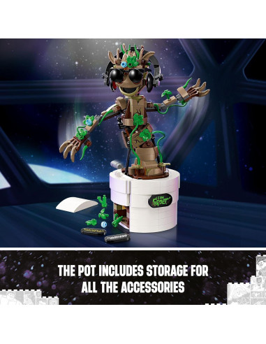 LEGO Groot Bailarín Marvel 76297 Juguete Interactivo 22 cm