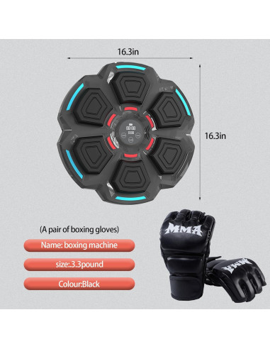 Máquina de Boxeo Musical Keyoung con Guantes - 40x40cm