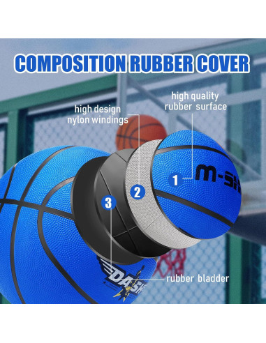 Balones de Baloncesto Jerify 12 Piezas Tamaño 7 con Bomba