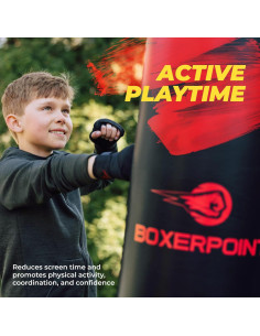Saco de Boxeo Inflable BOXERPOINT 160 cm para Niños 3-8 Años 2
