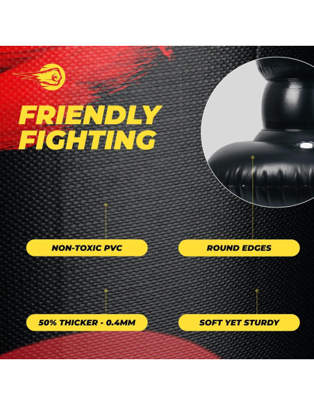 Saco de Boxeo Inflable BOXERPOINT 160 cm para Niños 3-8 Años