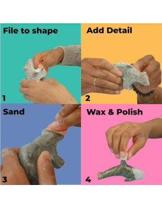 Kit de Carvado en Jaspe StudioStone Gato DIY Creativo 2