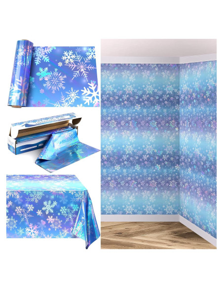 Mantel Iridiscente Copo de Nieve Kochorie 30.5m Azul Morado Mantel Iridiscente Copo de Nieve Kochorie 30.5m Azul Morado