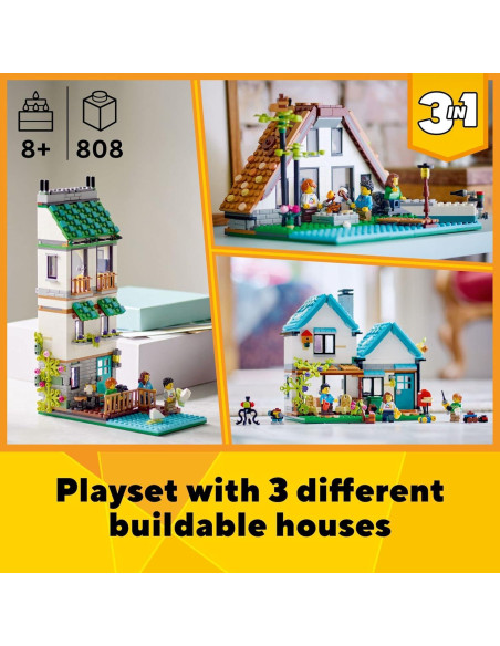 LEGO Creator Casa Acogedora 3 en 1 808 Piezas 31139