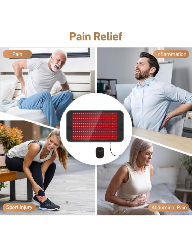 Almohadilla de Terapia de Luz Roja y Azul Comfytemp 61x30.5cm