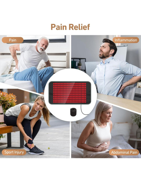 Almohadilla de Terapia de Luz Roja y Azul Comfytemp 61x30.5cm