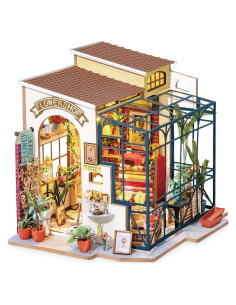 Rolife Kit Casa Miniatura DIY Tienda Flores 21.5x17.8x19.1cm