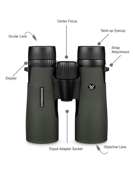 Binoculares Vortex Optics Diamondback 10x42 Techo