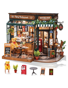 Rolife Kit Casa Miniatura DIY 1:18 Cafetería con LED