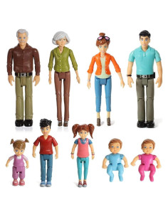 Conjunto de Figuras de Casa de Muñecas Beverly Hills - 9 Piezas