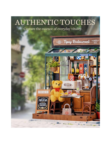 Rolife Kit Casa Miniatura DIY 1:18 Cafetería con LED
